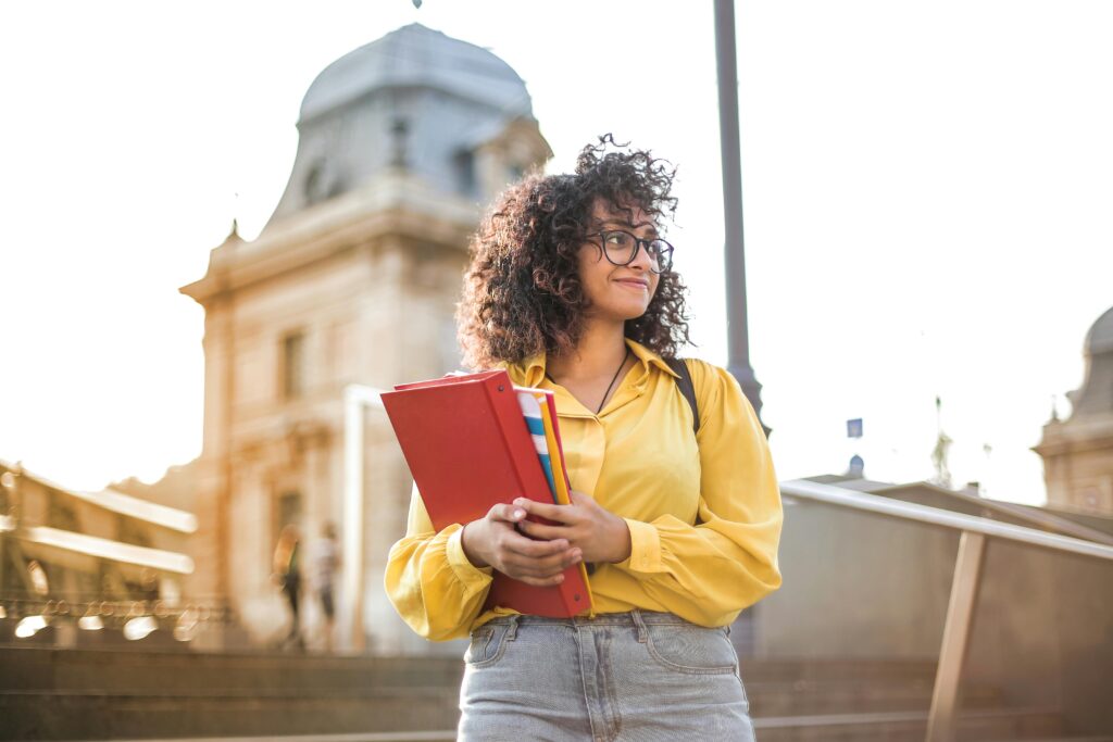 female ielts student